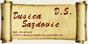 Dušica Sazdović vizit kartica